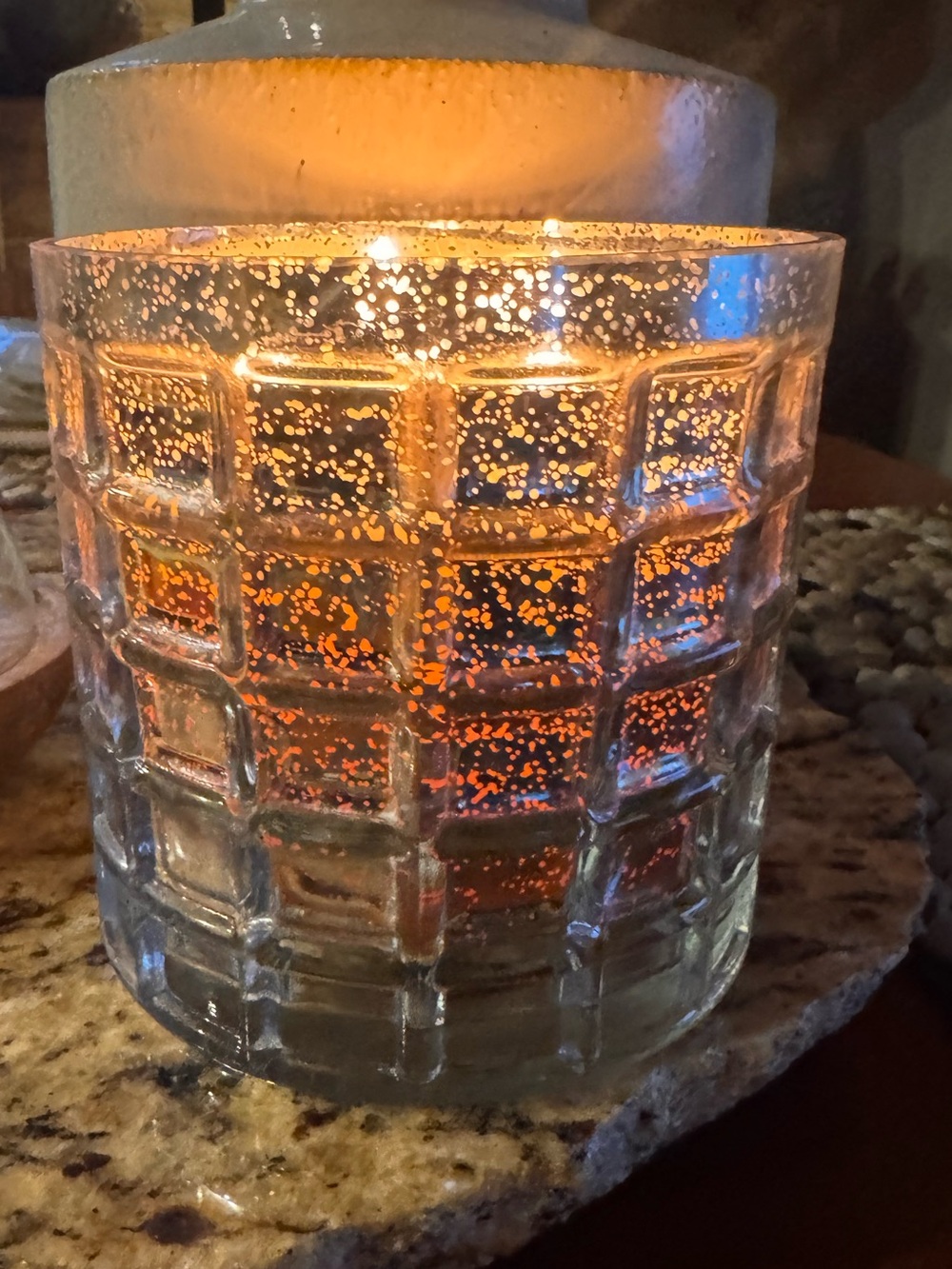 Silver Mercury Hurricane Luminary Candle Holder Fits Bath & Body works 3 Wick